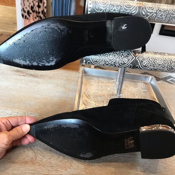 Miu Miu Luxe Italian Black Suede Ankle Boots, Size 37, EUC - Picture 7 of 13